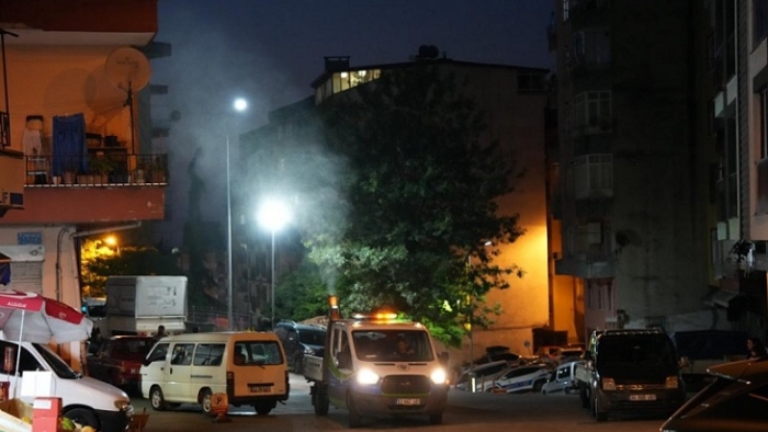 Rize'de Gece İlaçlaması Çalışmaları Aralıksız Sürüyor